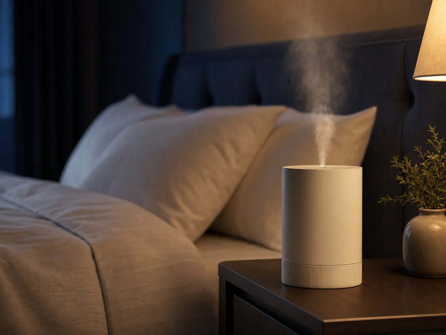 Kinsei Life bedside humidifier at night